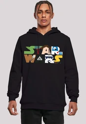F4NT4STIC Rundhalspullover Star Wars Character Logo Schwarz/Blau/Gelb/Beige