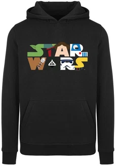 F4NT4STIC Rundhalspullover Star Wars Character Logo Schwarz/Blau/Gelb/Beige F4NT4STIC Rundhalspullover Star Wars Character Logo Schwarz/Blau/Gelb/Beige
