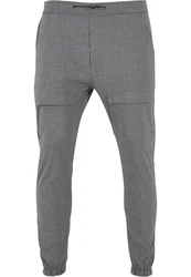 2Y Studios Stoffhose Cropped Pants Hellgrau/Dunkelgrau/Grau