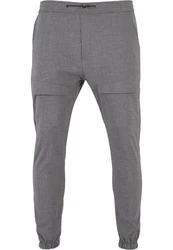2Y Studios Stoffhose Cropped Pants Hellgrau/Dunkelgrau/Grau