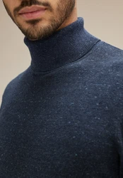 STREET ONE Rollkragenpullover Dunkelblau/Blau