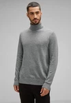 STREET ONE Rollkragenpullover Grau/Dunkelgrau/Hellgrau