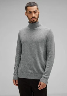 STREET ONE Rollkragenpullover Grau/Dunkelgrau/Hellgrau STREET ONE Rollkragenpullover Grau/Dunkelgrau/Hellgrau