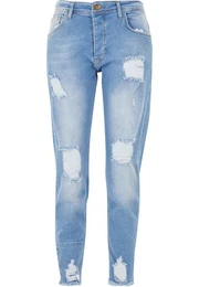 Bequeme Jeans Herren 2Y Destroyed Cropped Skinny Denim