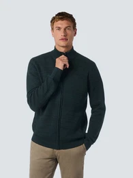 Rollkragenpullover Jacquard-Strickjacke