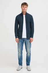 Indicode Strickjacke IDJadan Dunkelblau/Hellblau/Blau