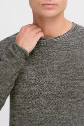 Indicode Strickpullover IDJadas Dunkelgrau/Grau/Hellgrau