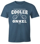 MoonWorks Print-Shirt Herren T-Shirt So sieht ein richtig ein richtig cooler aus mit Print Blau