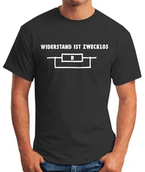 MoonWorks Print-Shirt Widerstand ist zwecklos Herren T-Shirt 