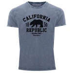 Neverless Print-Shirt Herren Vintage Shirt Printshirt California 