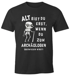 Print-Shirt Herren T-Shirt Geburtstag Geschenk Alt bist du erst wenn du zum mit Print