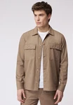 Roy Robson Langarmhemd Overshirt Braun/Beige