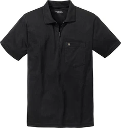 HENSON&HENSON Poloshirt Superweiches Jersey-Gewebe Schwarz/Grau/Dunkelgrau