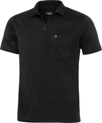 HENSON&HENSON Poloshirt Superweiches Jersey-Gewebe Schwarz/Grau/Dunkelgrau