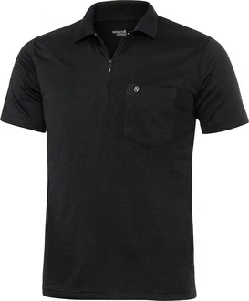 HENSON&HENSON Poloshirt Superweiches Jersey-Gewebe Schwarz/Grau/Dunkelgrau