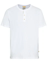 camel active Henleyshirt Weiß/Creme/Grau