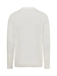 bugatti Strickpullover Creme/Weiß