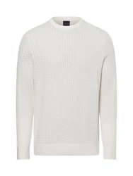 bugatti Strickpullover Creme/Weiß