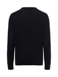 bugatti Strickpullover Schwarz/Dunkelblau