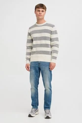 Indicode Strickpullover IDTelly Weiß/Creme/Grau/Braun