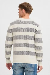 Indicode Strickpullover IDTelly Weiß/Creme/Grau/Braun