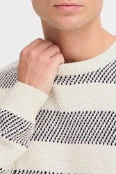 Indicode Strickpullover IDTelly Weiß/Creme/Grau/Braun