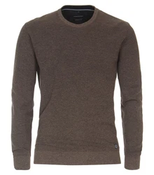 CASAMODA Sweatshirt SNOS Pullover O-Neck Grau/Khaki/Dunkelbraun/Braun/Rot