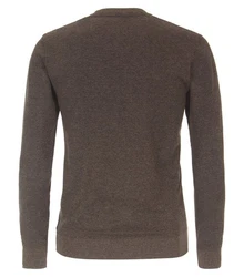 CASAMODA Sweatshirt SNOS Pullover O-Neck Grau/Khaki/Dunkelbraun/Braun/Rot