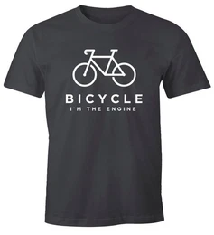 Print-Shirt Herren T-Shirt Fahrrad Sprche Bicycle I'm the Engine Bike Rad mit Print