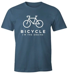 Print-Shirt Herren T-Shirt Fahrrad Sprche Bicycle I'm the Engine Bike Rad mit Print