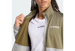 adidas TERREX Fleecejacke TERREX MULTI LIGHT Dunkelgrün/Khaki/Hellgrau/Beige/Grau