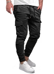 JMIERR Cargohose Herren Lang Casual Jogginghose Stretch Chino Hose Khaki/Schwarz/Dunkelgrau/Dunkelgrün
