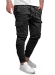 JMIERR Cargohose Herren Lang Casual Jogginghose Stretch Chino Hose Khaki/Schwarz/Dunkelgrau/Dunkelgrün