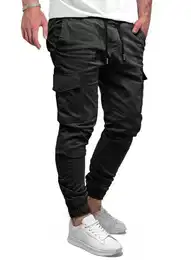 Cargohose Herren Lang Casual Jogginghose Stretch Chino Hose