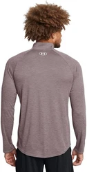 Under Armour Longsleeve Ua Tech Textured 1/2 Zip Rot/Bordeaux/Lila/Grau