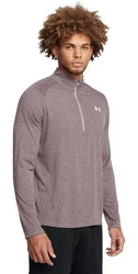 Under Armour Longsleeve Ua Tech Textured 1/2 Zip Rot/Bordeaux/Lila/Grau