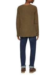 QS Rundhalspullover Casual Dunkelgrün/Khaki