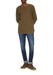 QS Rundhalspullover Casual Dunkelgrün/Khaki