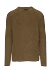 QS Rundhalspullover Casual Dunkelgrün/Khaki