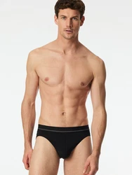 Schiesser Slip Rio Pure Micro Schwarz/Grau/Braun