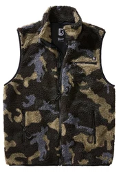 Brandit Steppweste Teddyfleece Vest Men Dunkelgrün/Braun/Schwarz