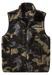 Brandit Steppweste Teddyfleece Vest Men Dunkelgrün/Braun/Schwarz