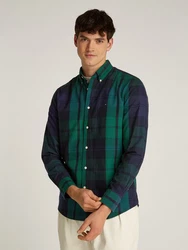 Tommy Hilfiger Langarmhemd OXFORD BLACKWATCH CHK RF SHIRT grün/multi