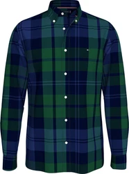 Tommy Hilfiger Langarmhemd OXFORD BLACKWATCH CHK RF SHIRT grün/multi