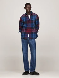 Tommy Hilfiger Langarmhemd OXFORD BLACKWATCH CHK RF SHIRT Schwarz/Grün/Blau