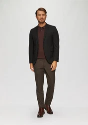 s.Oliver BLACK LABEL Strickpullover Feinstrick-Poloshirt Braun/Dunkelrot/Dunkelbraun/Bordeaux