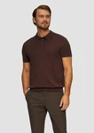 s.Oliver BLACK LABEL Strickpullover Feinstrick-Poloshirt Braun/Dunkelrot/Dunkelbraun/Bordeaux