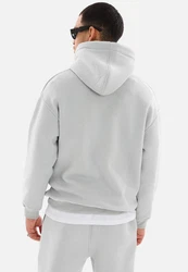 COFI Casuals Basic Oversized Hoodie Premium Kapuzenpullover Unisex Grau/Hellgrau