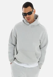 COFI Casuals Basic Oversized Hoodie Premium Kapuzenpullover Unisex Grau/Hellgrau