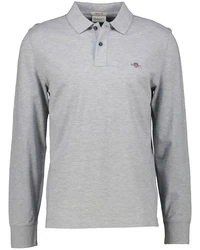 GANT Shirt Poloshirt (1-tlg) graumeliert/Grau/grau